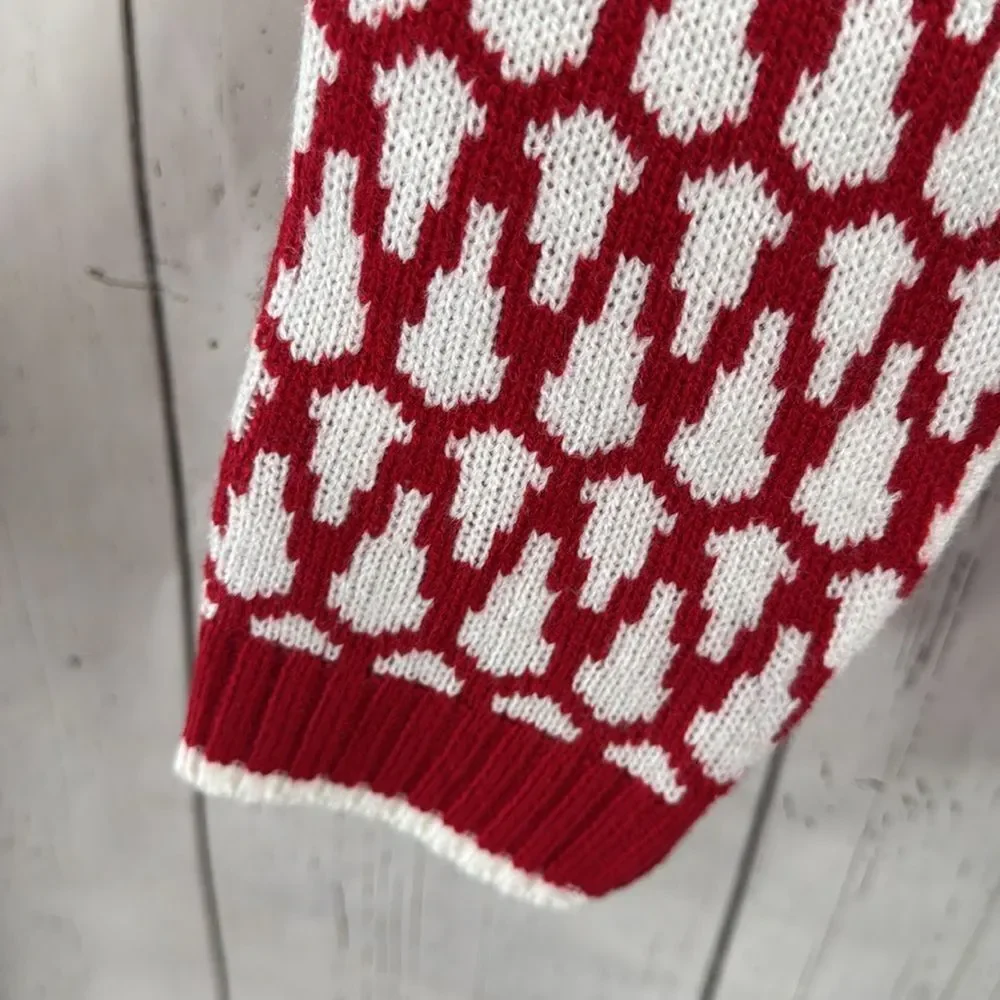 Blizzard Bay Llama Christmas Sweater Red White Fun Ugly Holiday Festive Winter